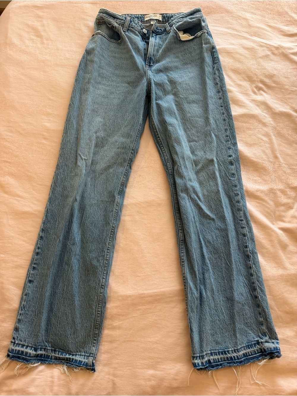 Abercrombie & Fitch Light Blue Wide-Leg Flare Jeans